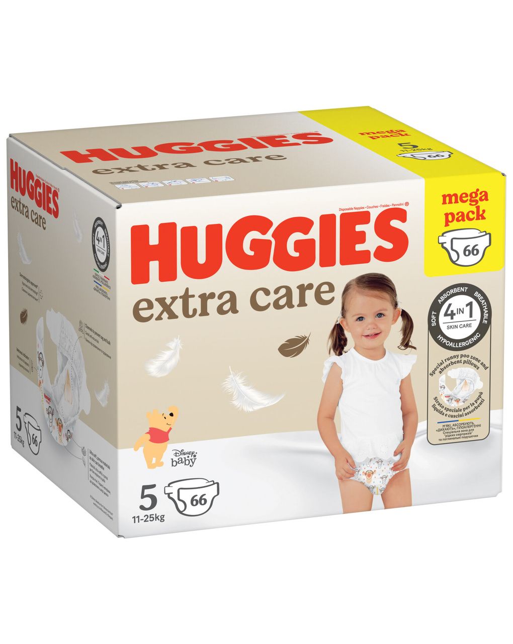 Pannolini extra care mega pack tg.5 (11-25 kg) - 66 pannolini - huggies