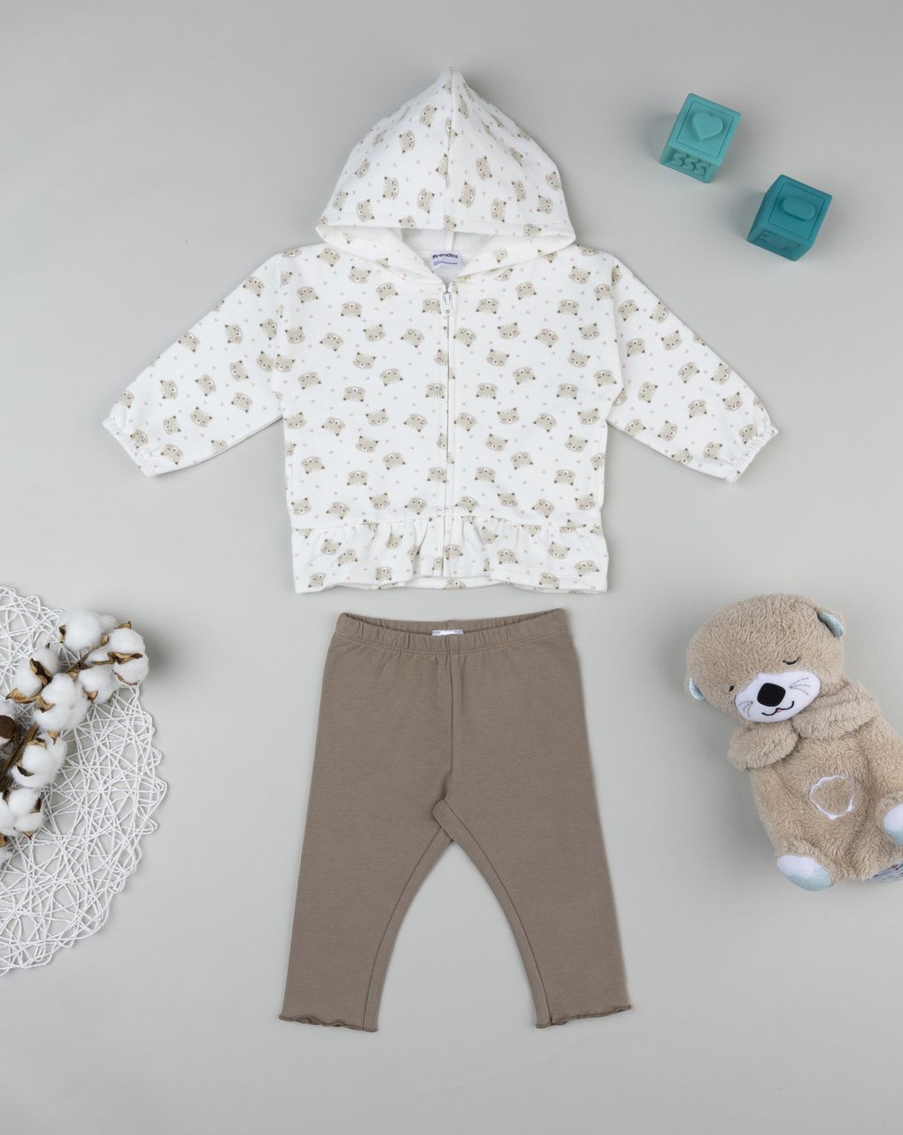 Jogger bimba panna/beige allover