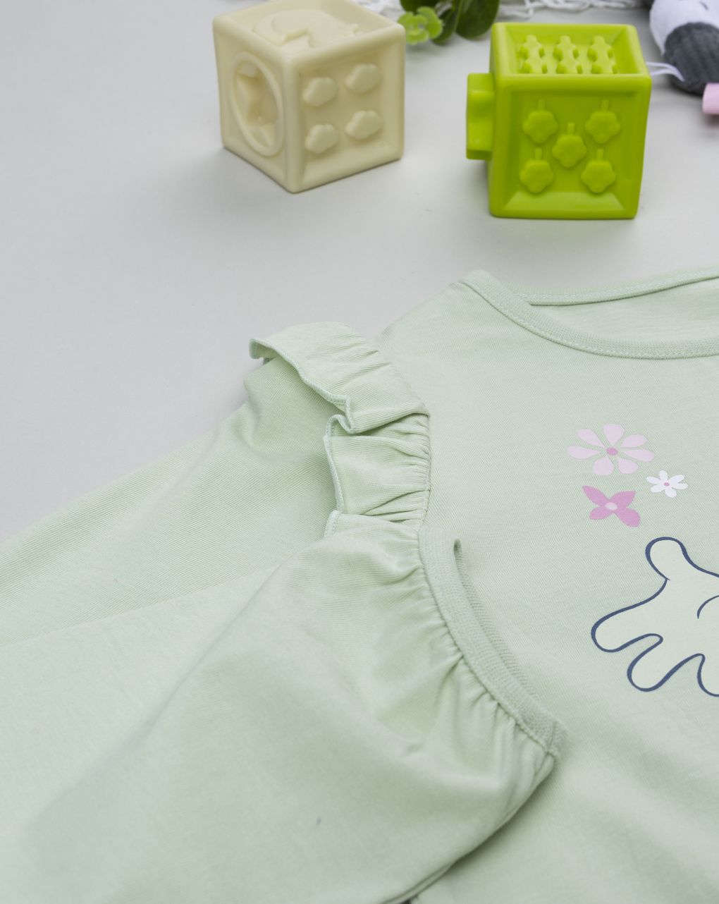 Pigiama bambina verde minnie