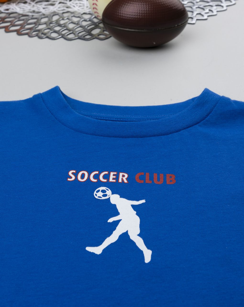T-shirt bambino bluette soccer