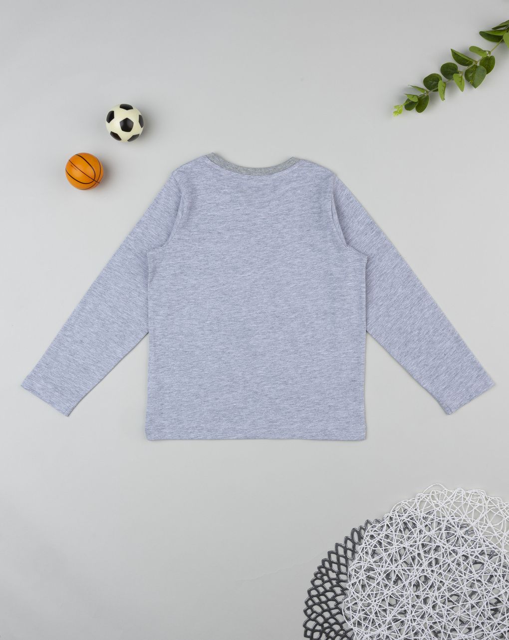 T-shirt bambino grigia soccer