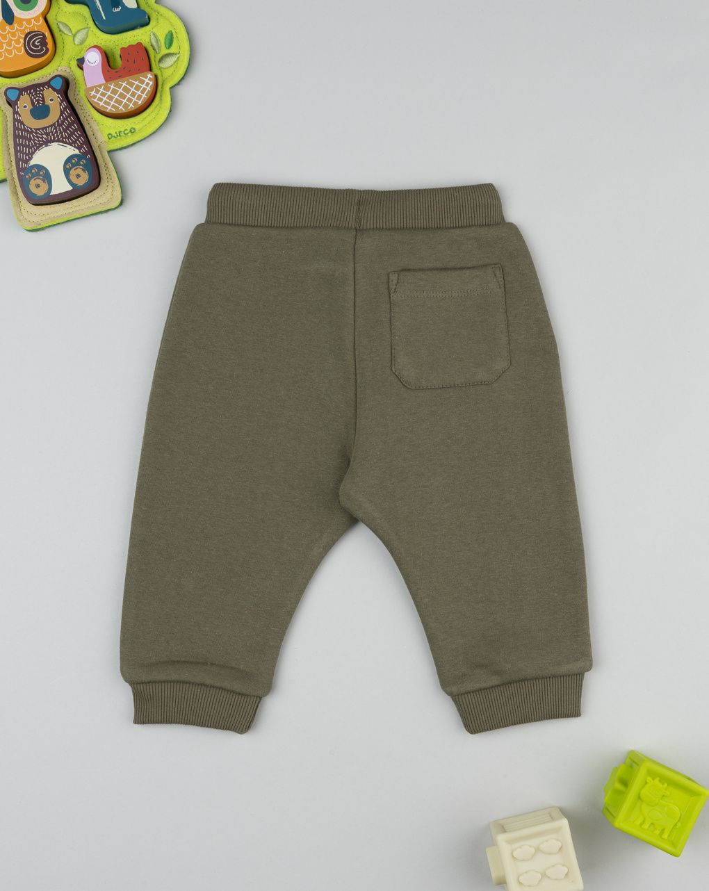 Pantalone felpato verde scuro bimbo