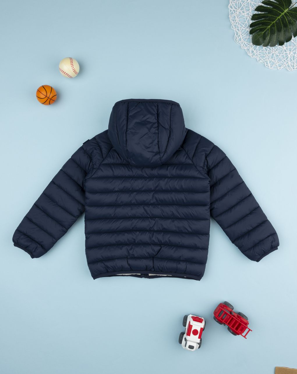 Giubbino bimbo blu materiale riciclato