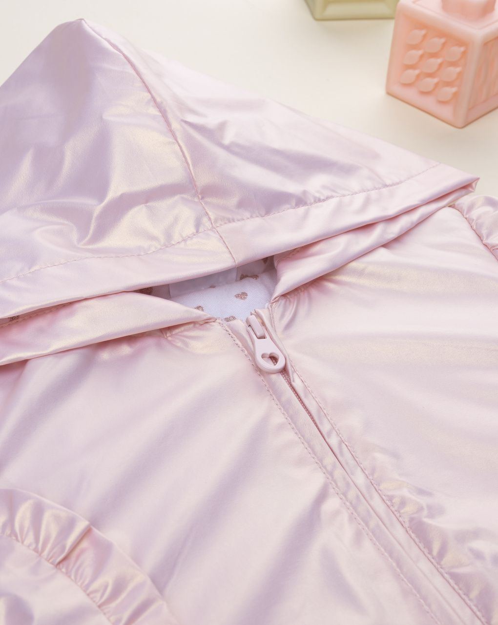 Giacca bimba rosa cangiante