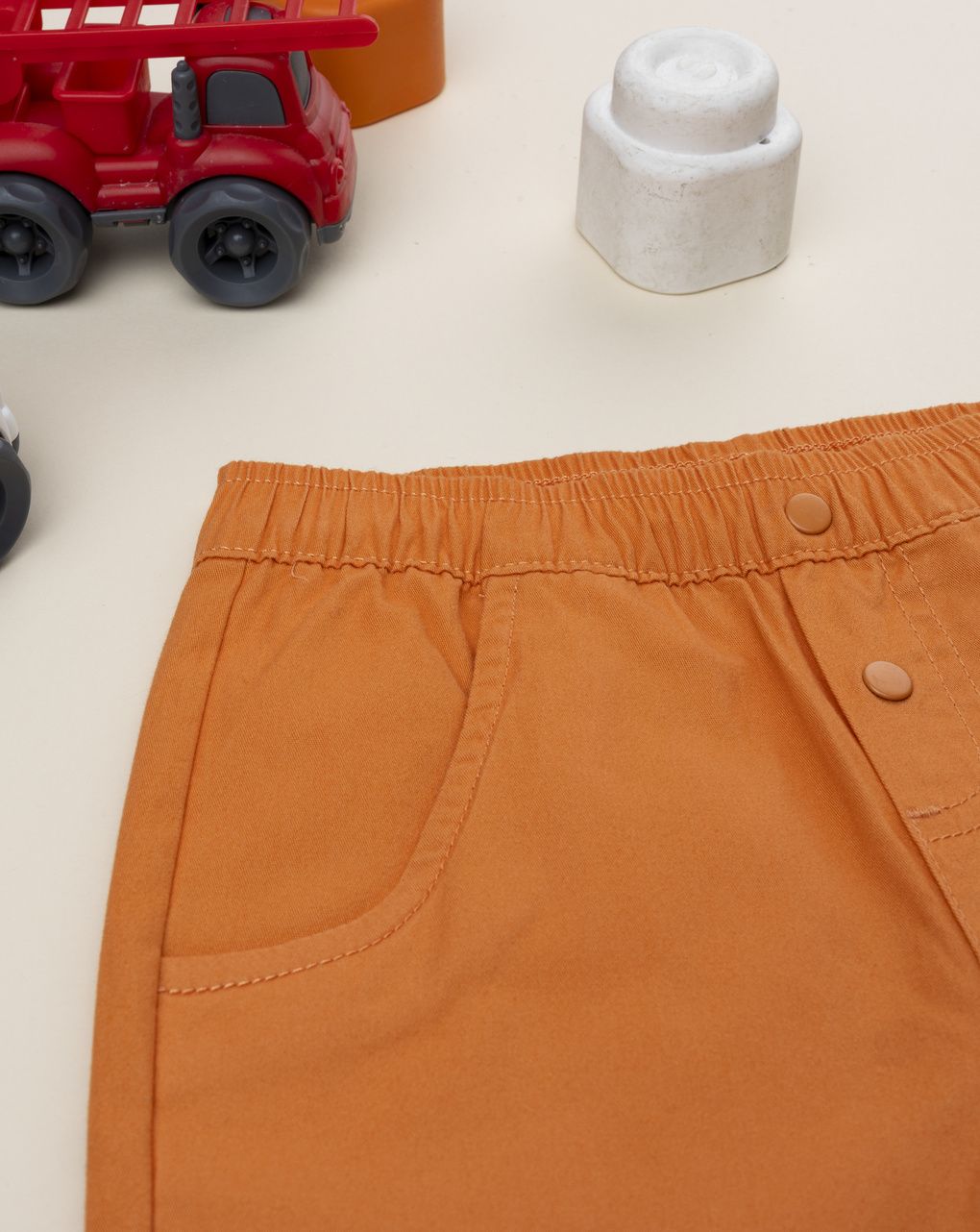 Pantalone twill bimbo arancione