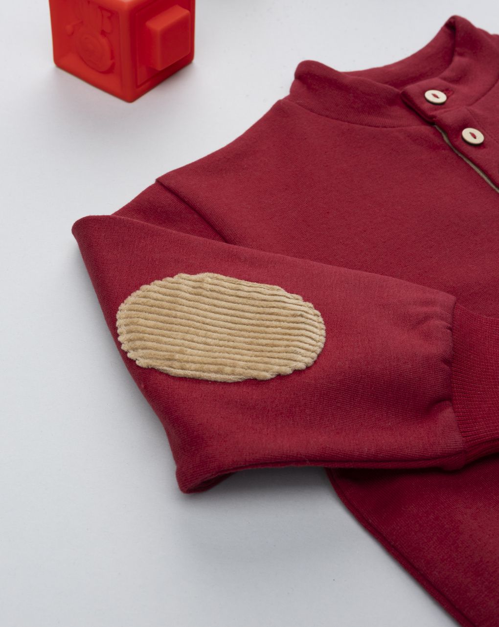 Felpa bimbo bordeaux con stampa