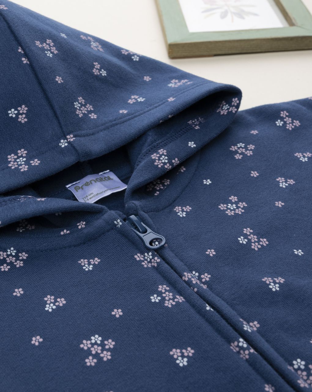 Felpa bimba blu fiori allover