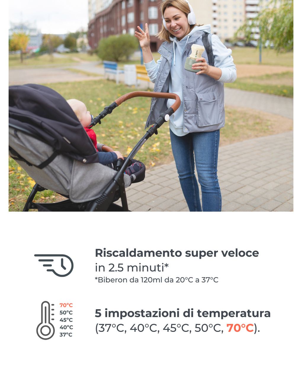 Scaldabiberon portatile universale warm70 - nuvita