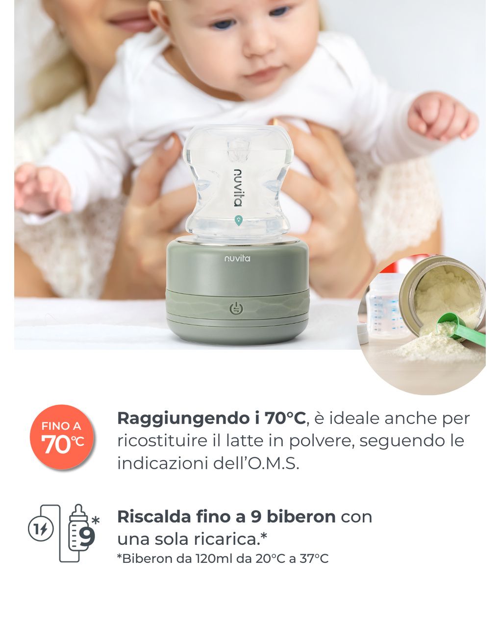 Scaldabiberon portatile universale warm70 - nuvita