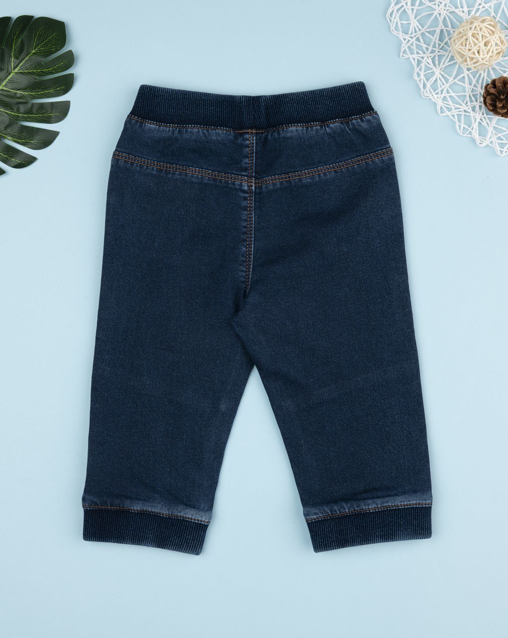 Pantalone denim bimbo blu scuro