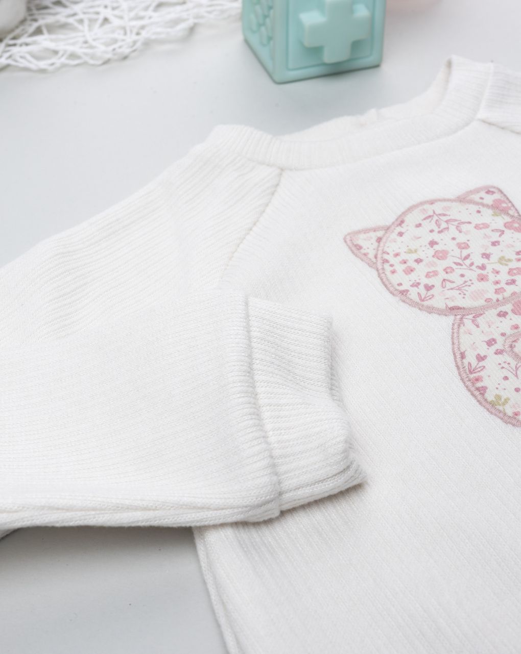 Felpa bimba bianca gatto