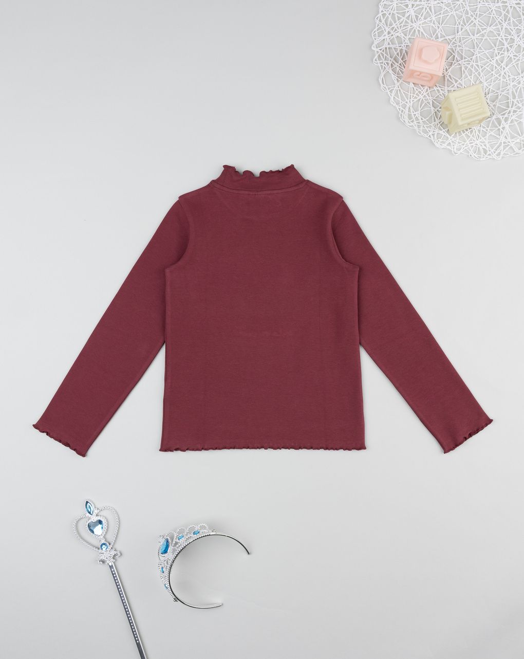 Lupetto bimba bordeaux stampa fatina