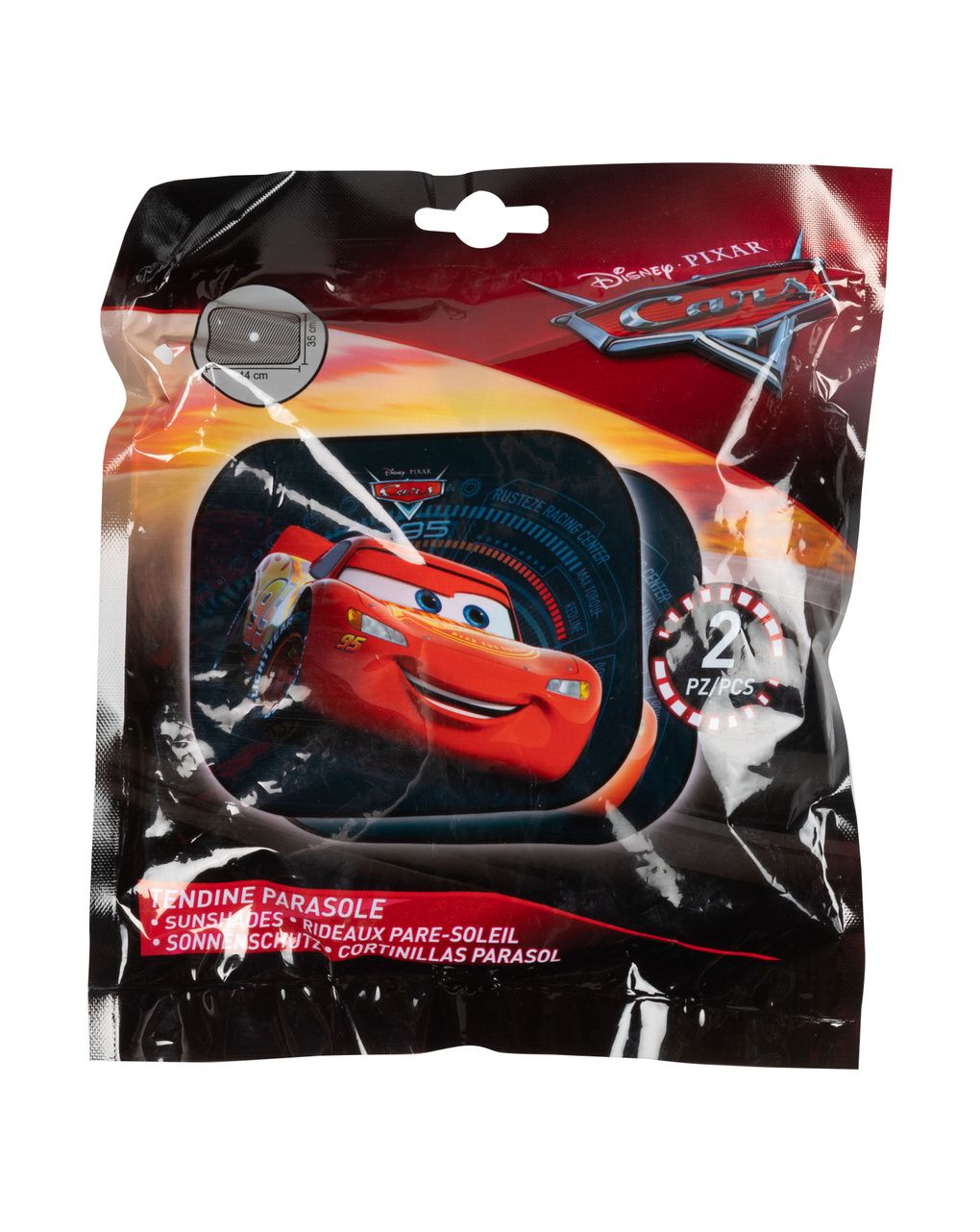 Coppia tendine laterali parasole 2 pz saetta mc queen - disney cars