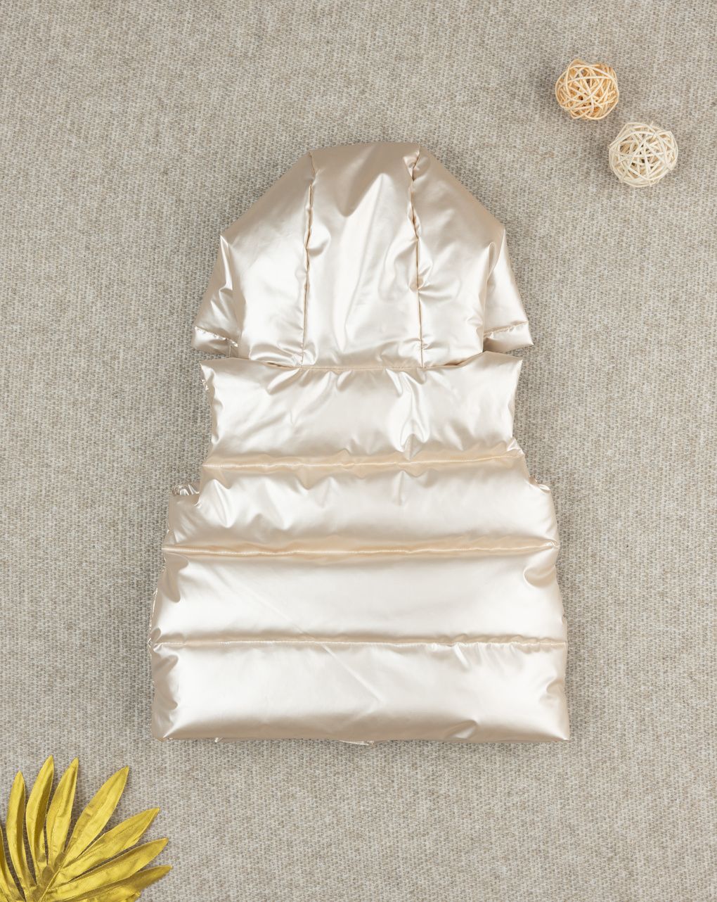 Gilet imbottito bimba oro