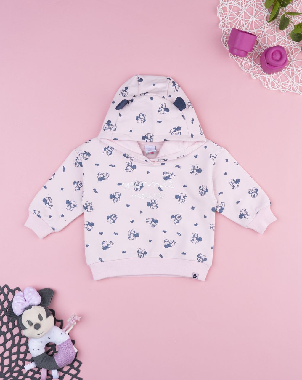 Felpa rosa bimba disney minnie