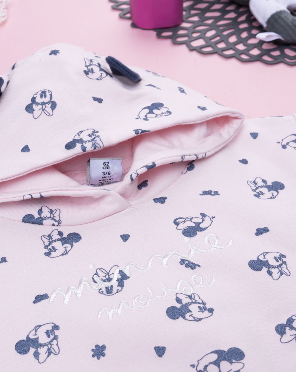 Felpa rosa bimba disney minnie