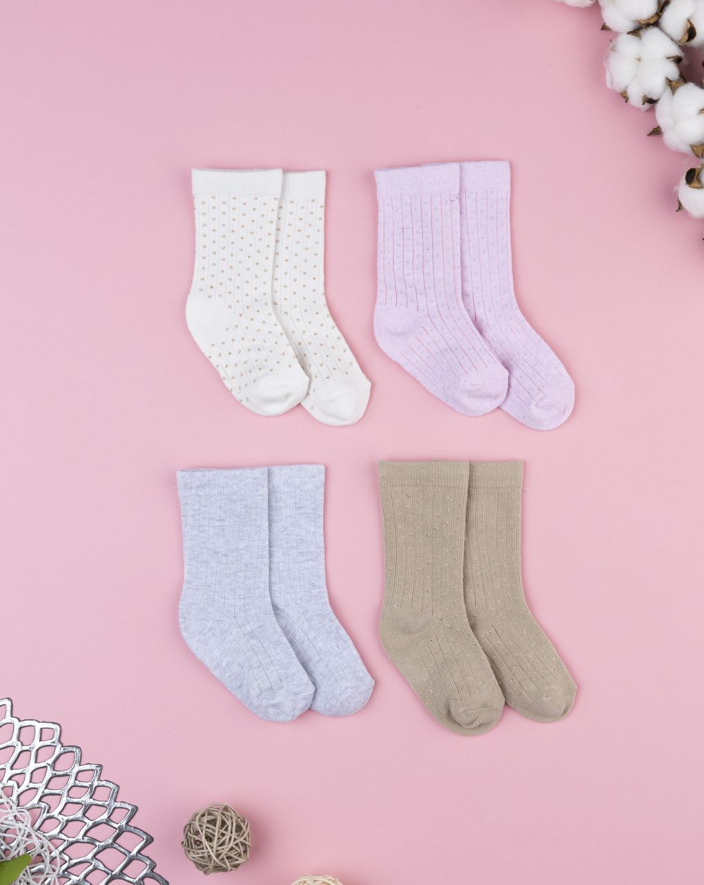 Pack 4 gambaletti bambina