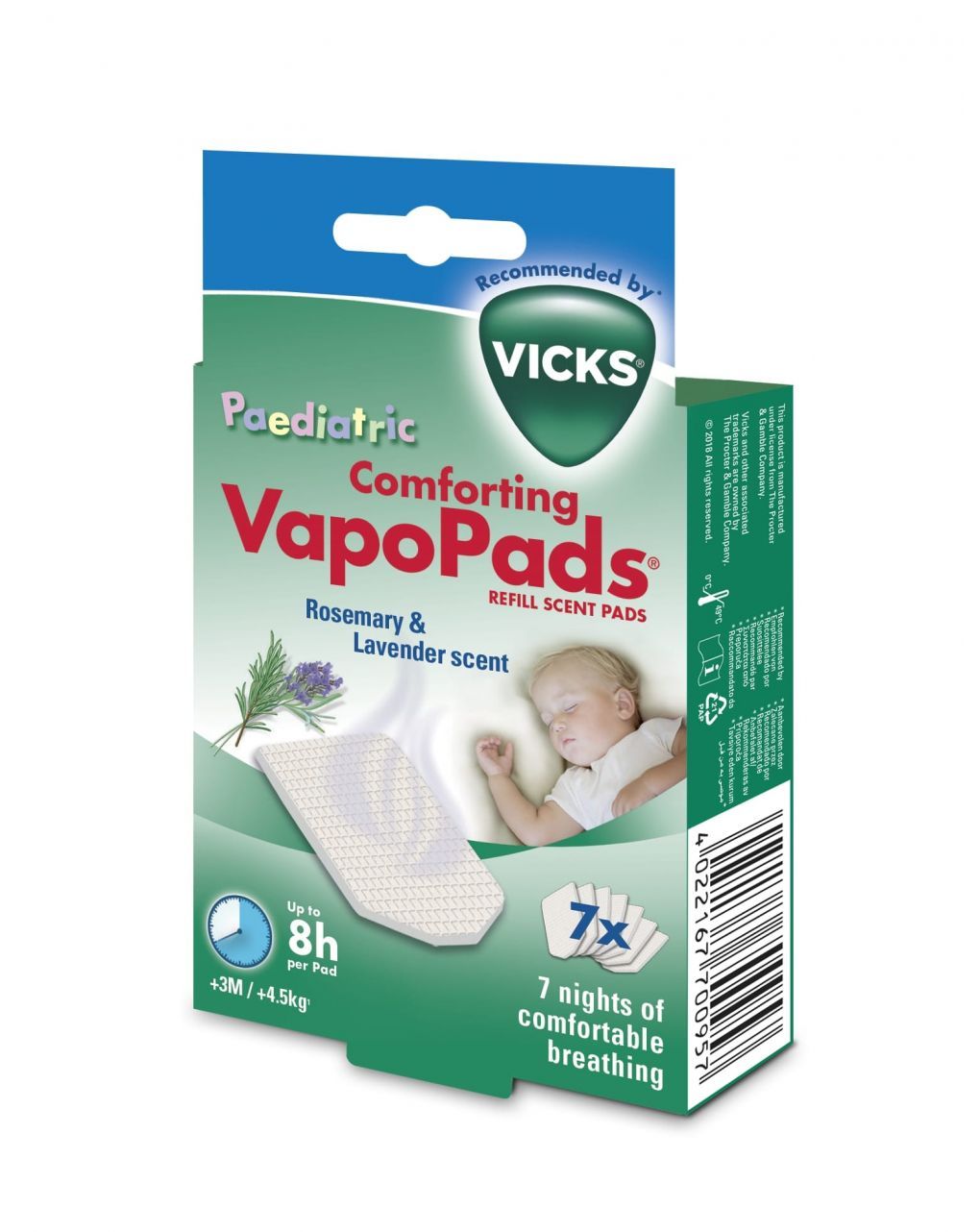 Vapo pads rosmarino+lavanda 7pz - vicks