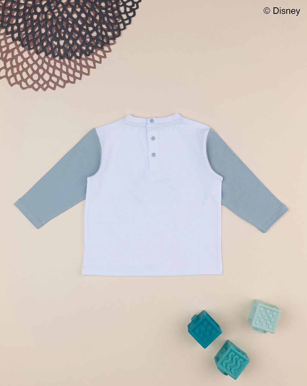 T-shirt bimbo bianca "stitch"