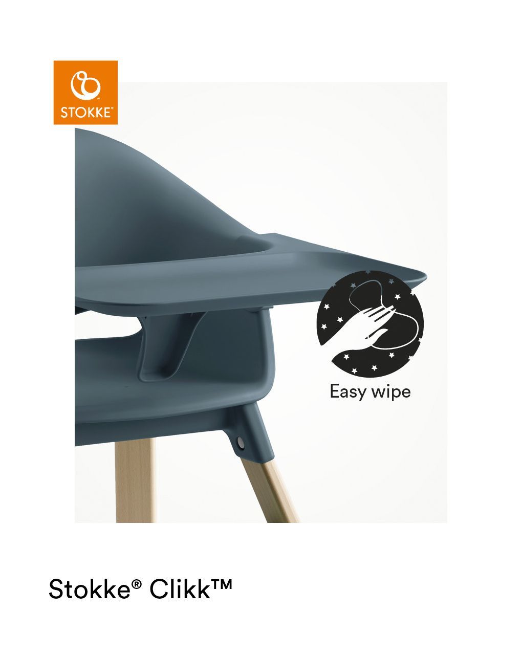 Stokke® clikk™ high chair - fjord blue