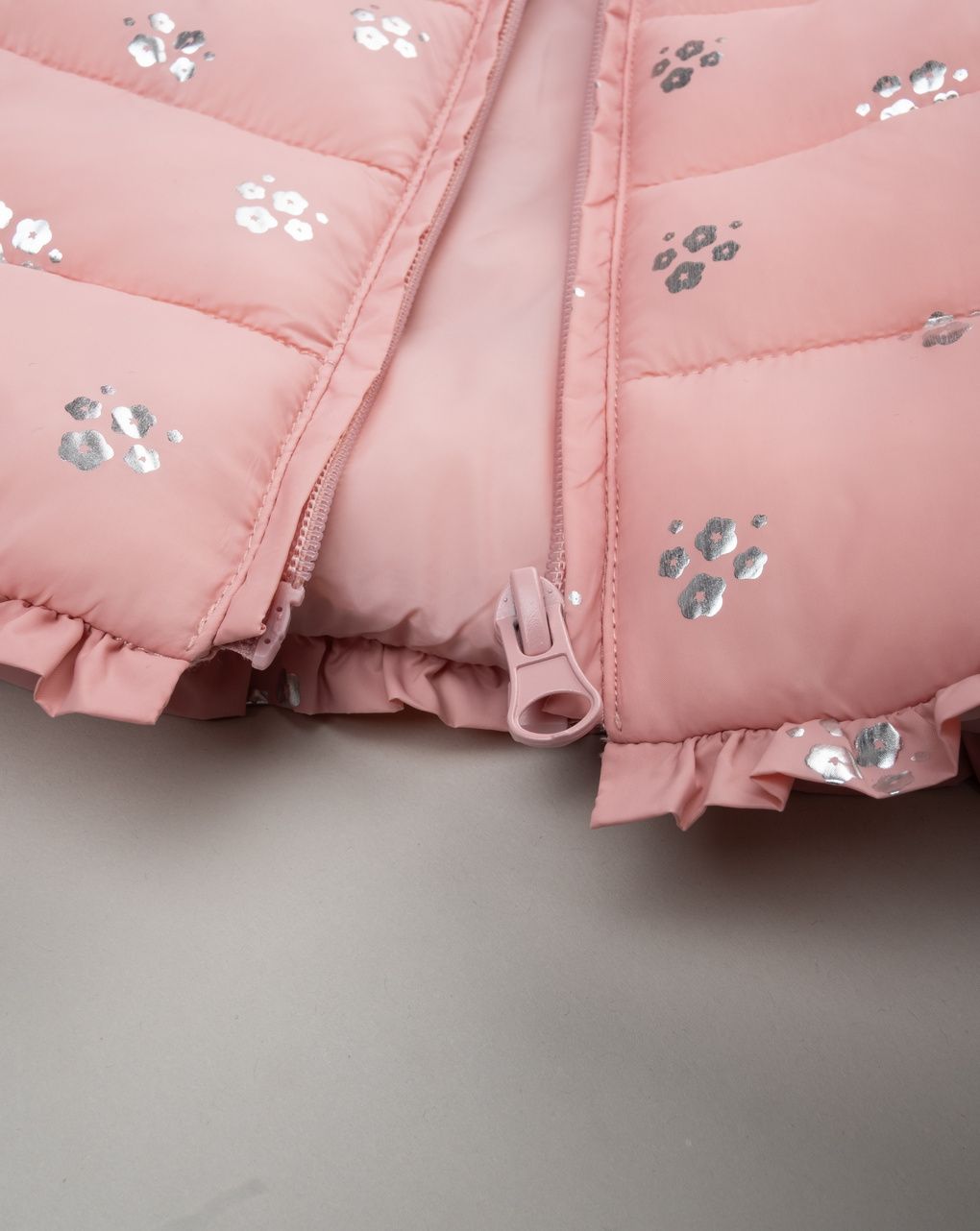 Giacca bimba rosa con allover