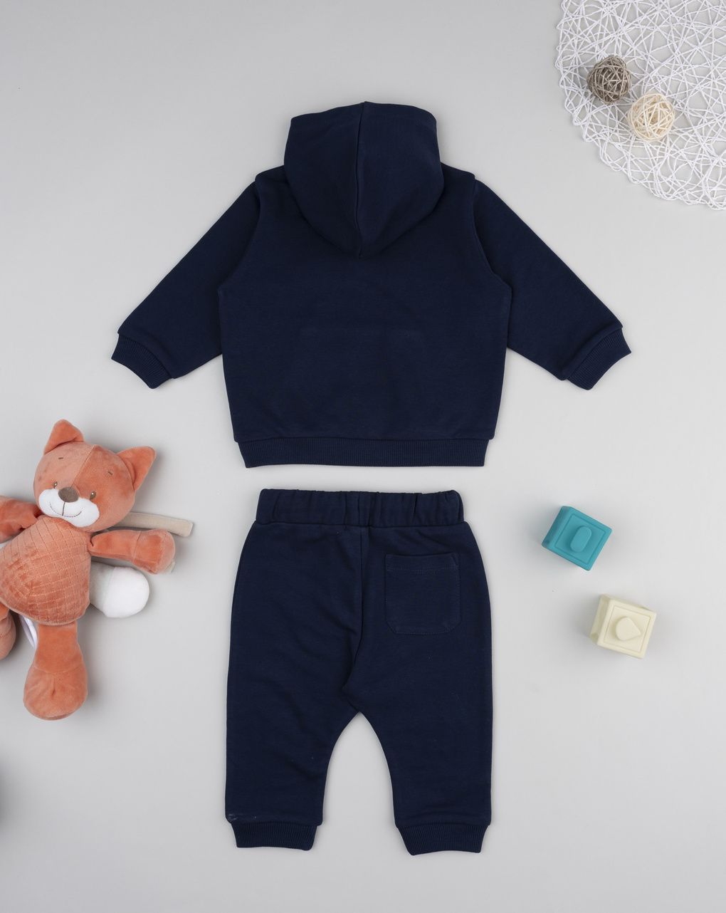 Completo jogging bimbo blu orsetto