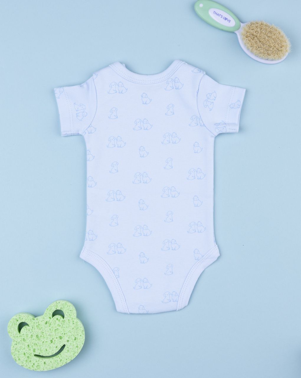 Body cotone felpato neonato cagnolini