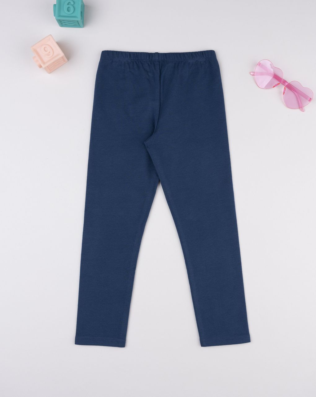 Legging garzato bimba blu