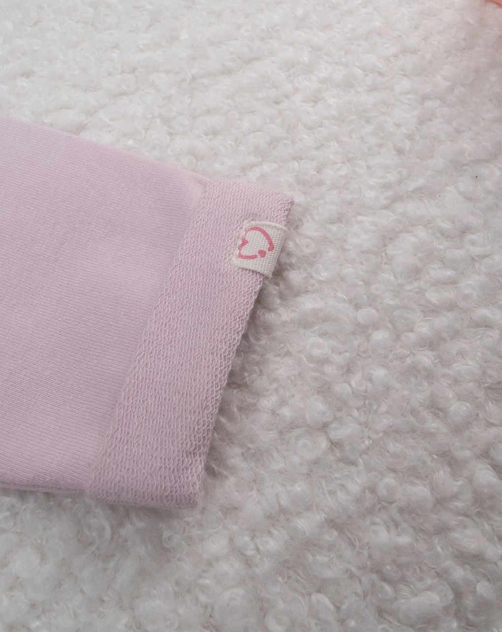 Cardigan bimba rosa ricamo cuore