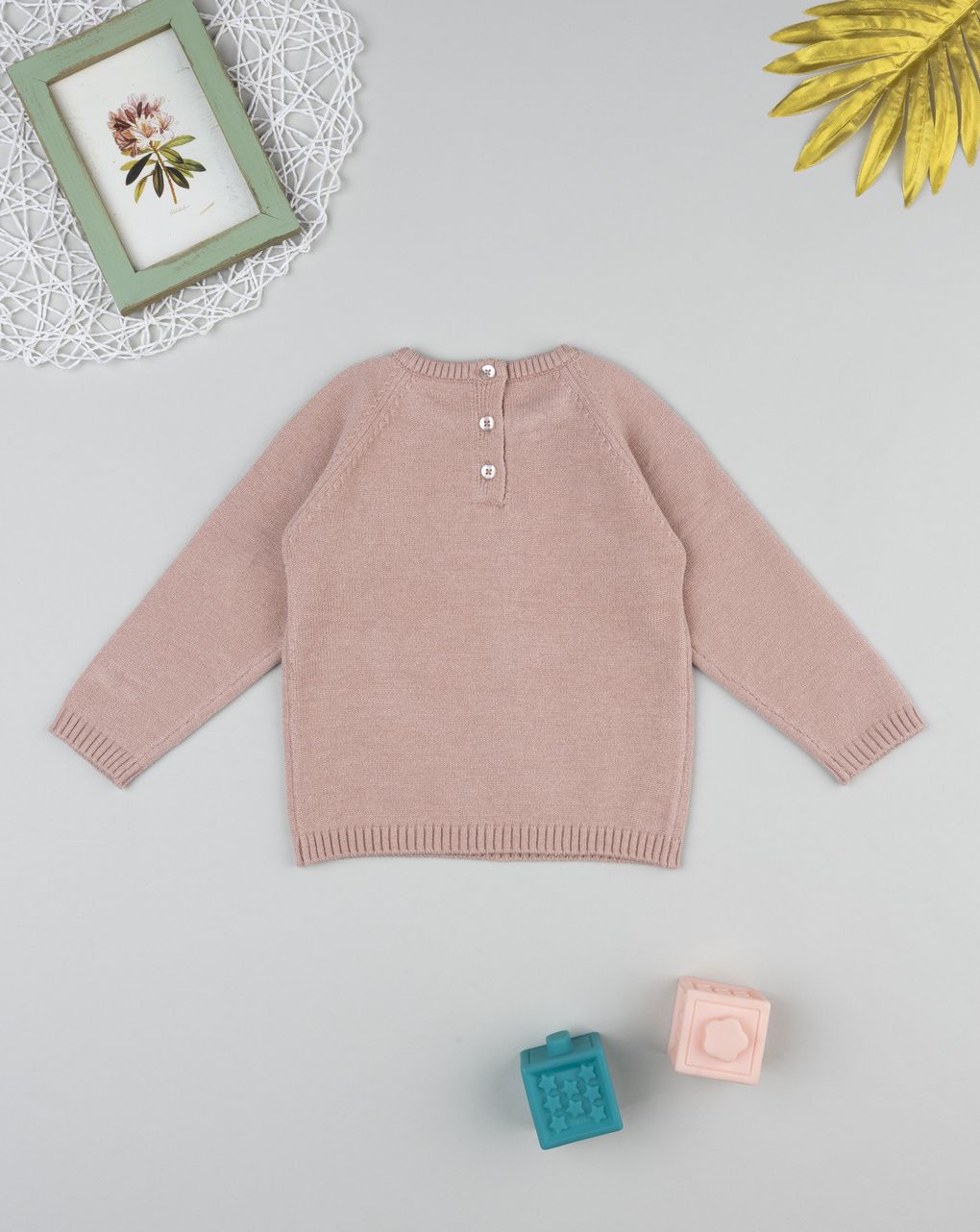 Maglione bimba rosa "gattino"