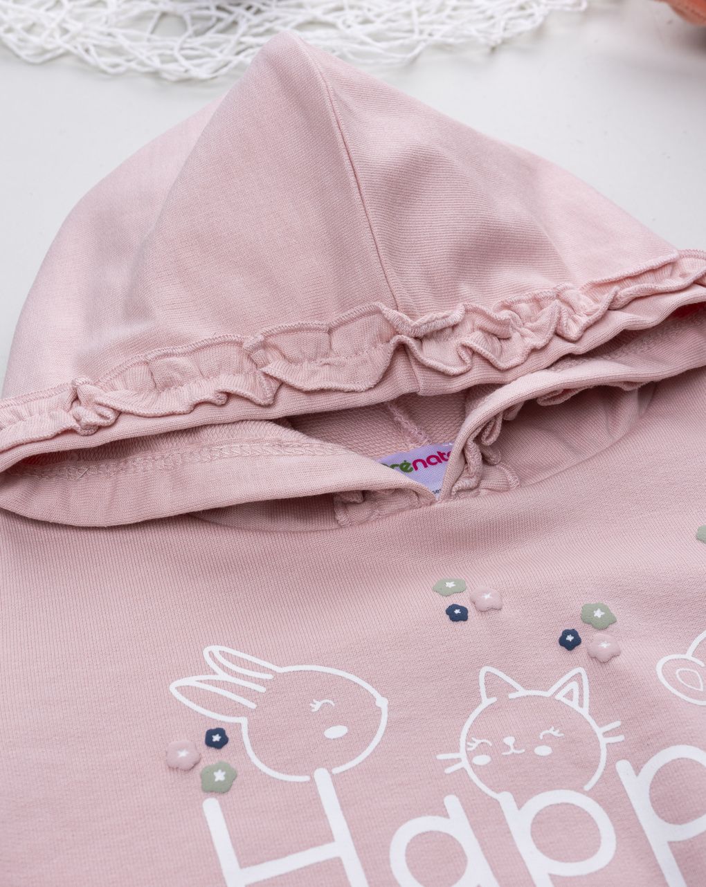 Completo jogging bimba rosa "happy forever"