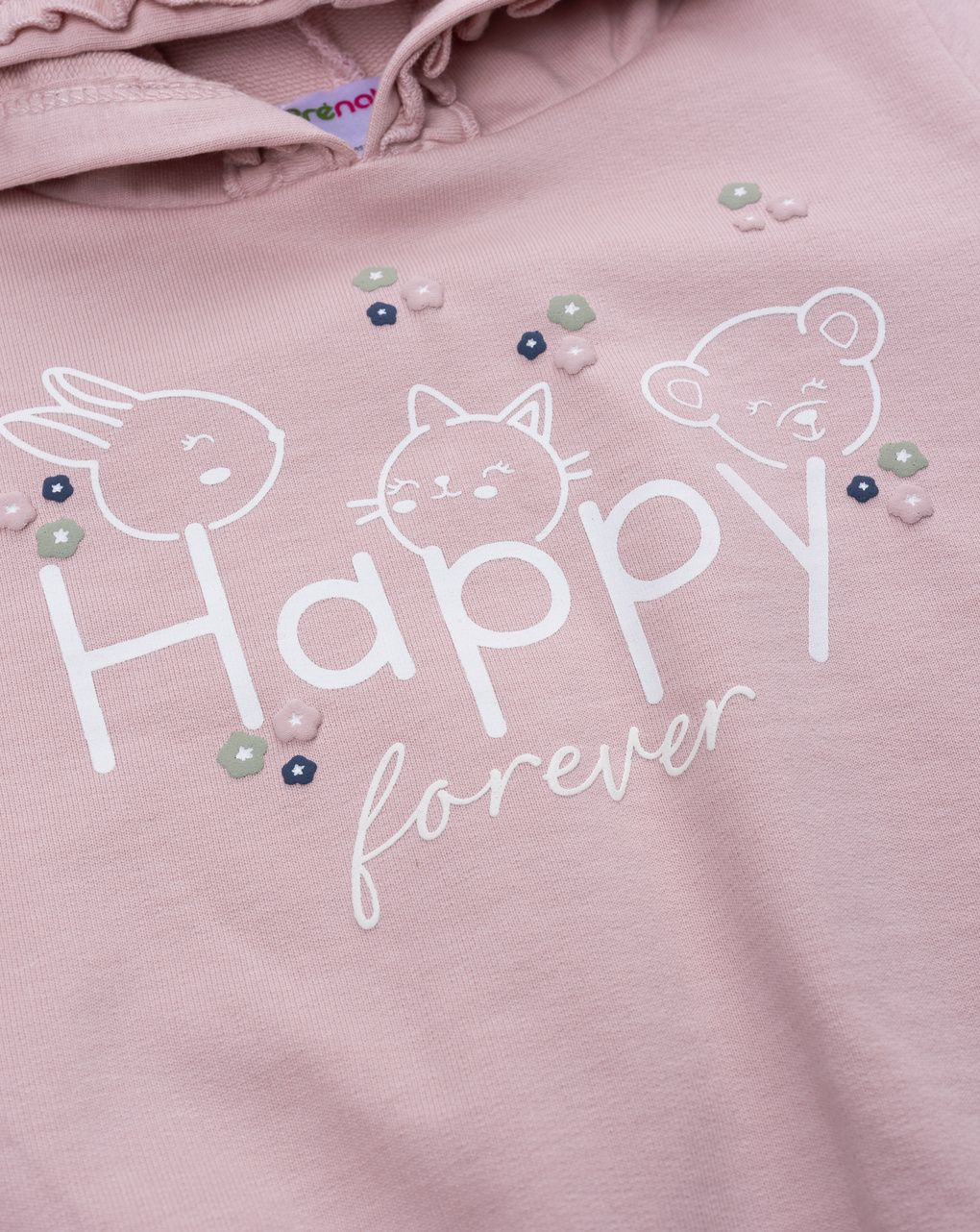 Completo jogging bimba rosa "happy forever"