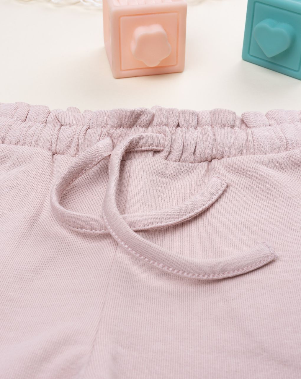 Pantalone bimba rosa vita arricciata