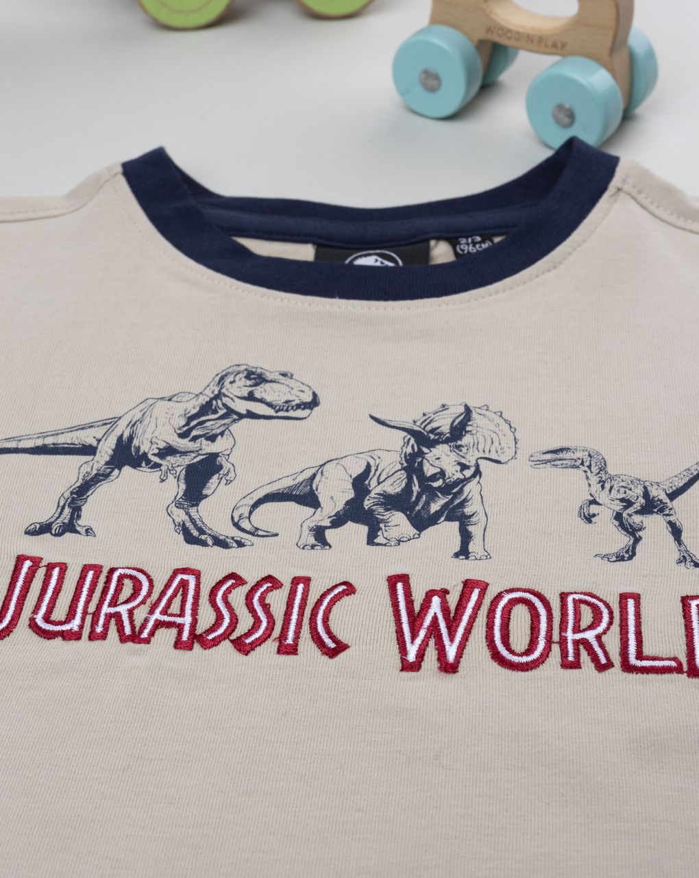 T-shirt beige bambino jurassic world