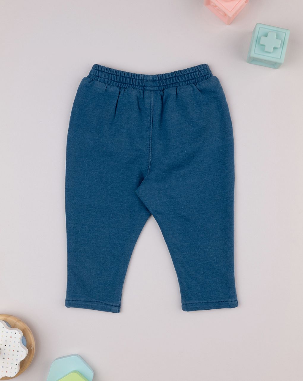 Jegging bimba blu denim con tasche