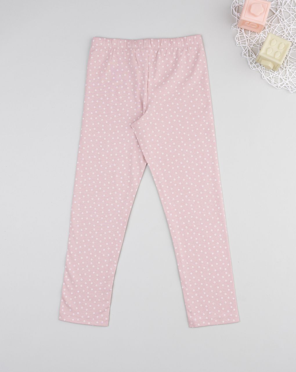Legging bambina rosa fiori allover