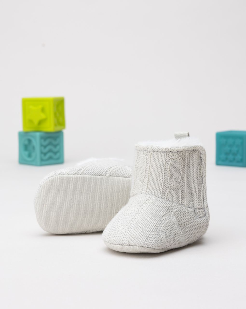 Stivaletto tricot beige neonata