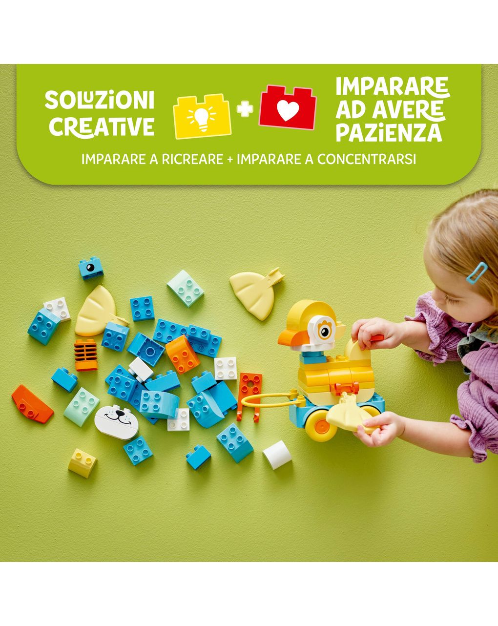 Lego duplo 10448 animali ruote 3in1: anatra, pesce, cane 2+