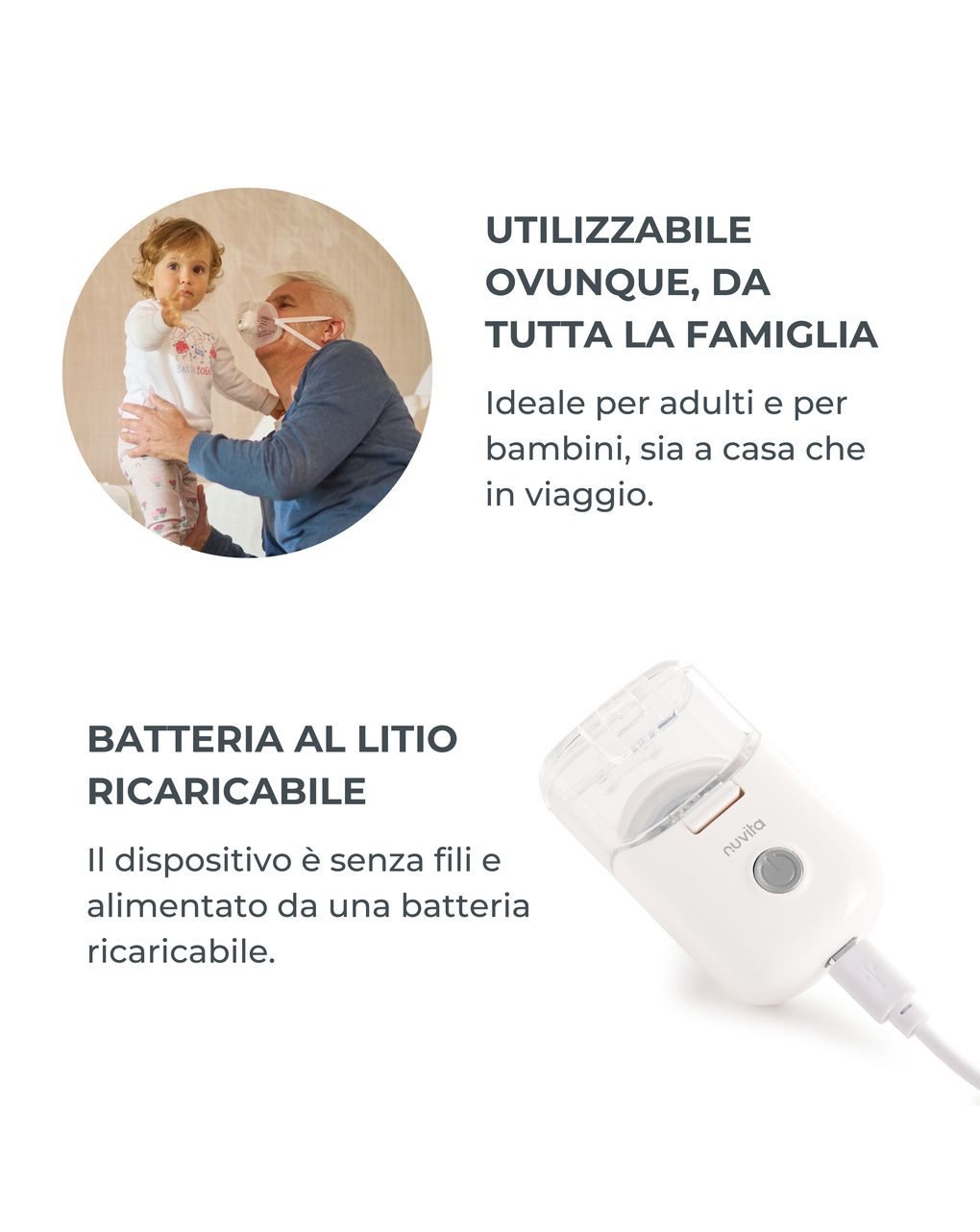 Aerosol indossabile con tecnologia mesh - nuvita