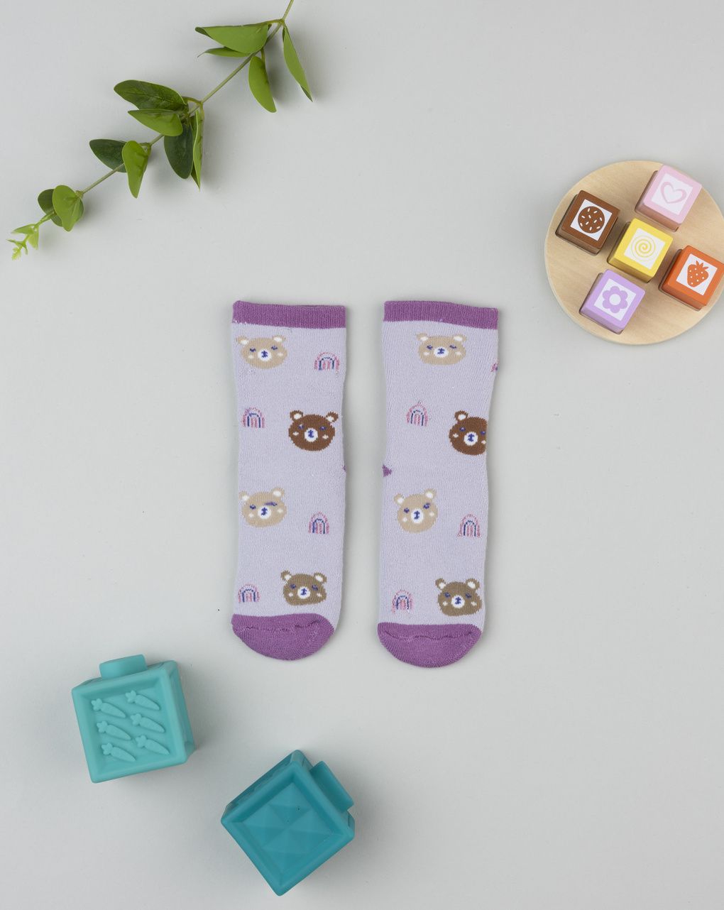 Antiscivolo bimba grigio orsetti