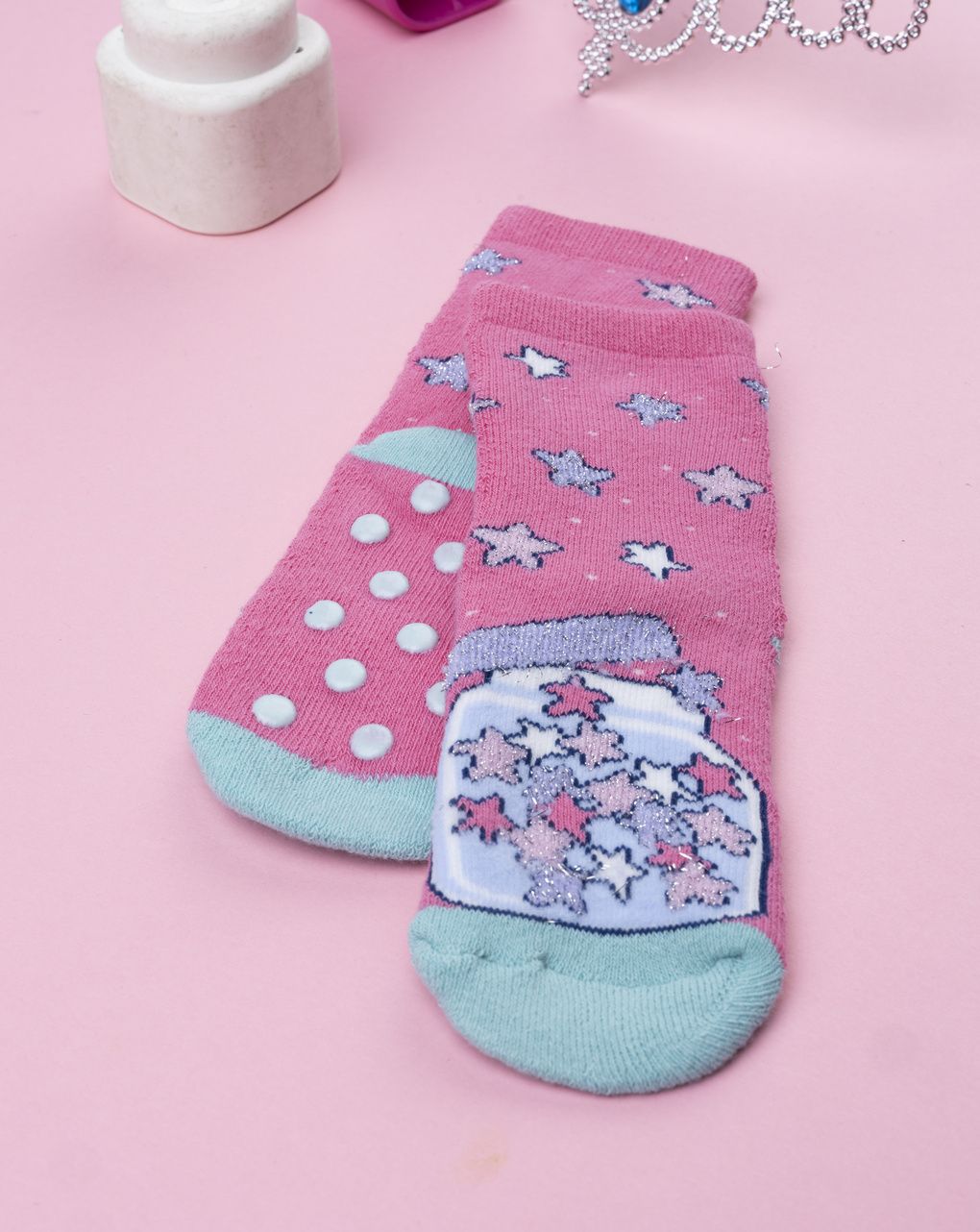 Antiscivolo bimba fucsia unicorno