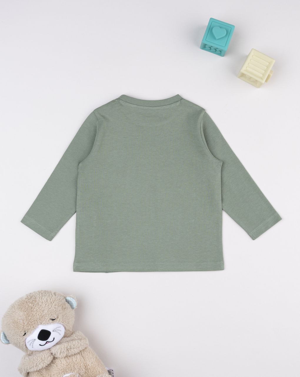 T-shirt bimbo verde stampa "great time together"