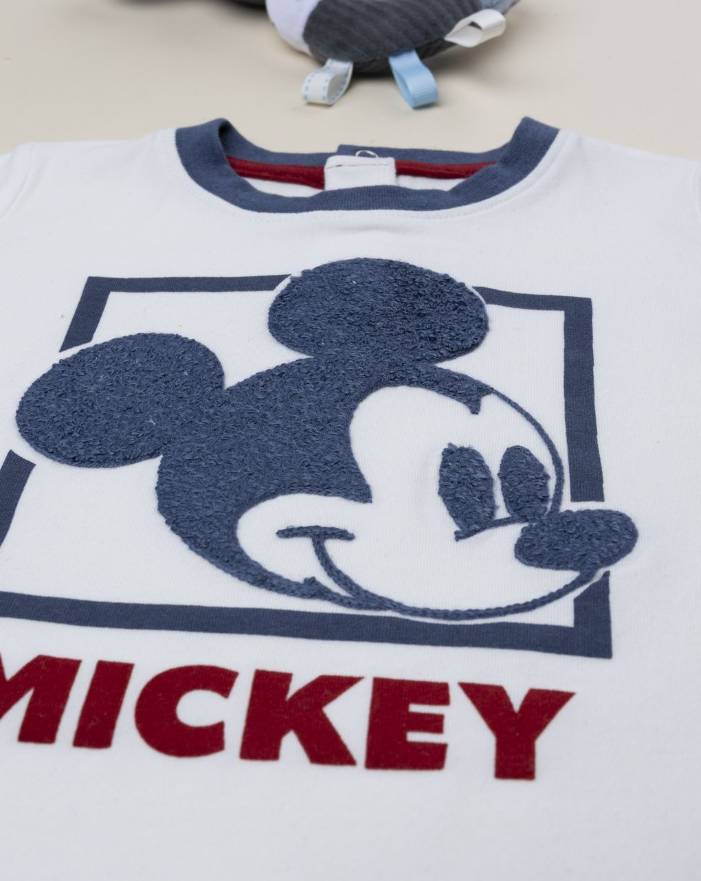 T-shirt bimbo mickey mouse bianca/blu