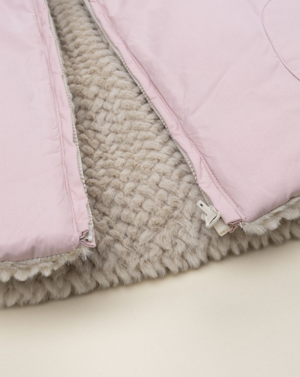Giacca reversibile bimba rosa