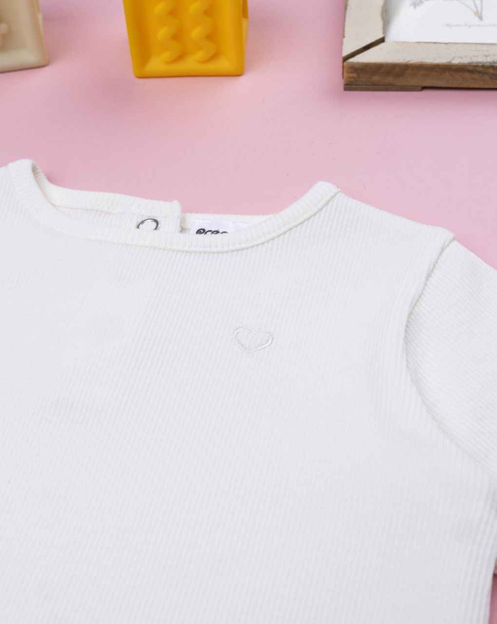 T-shirt costina bimba bianca
