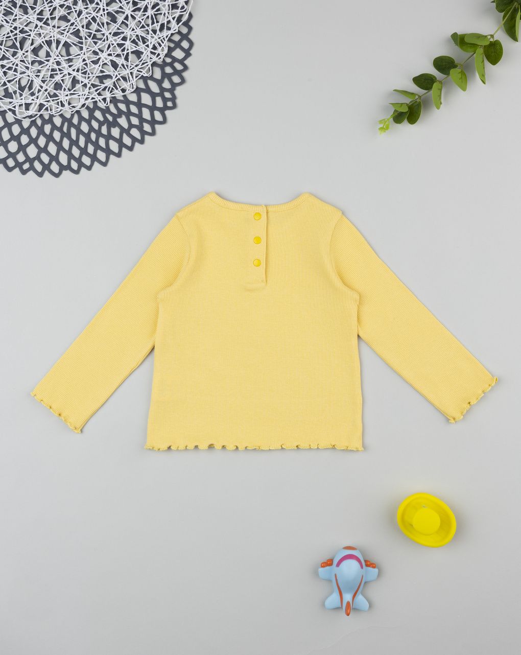 T-shirt costina  bimba gialla
