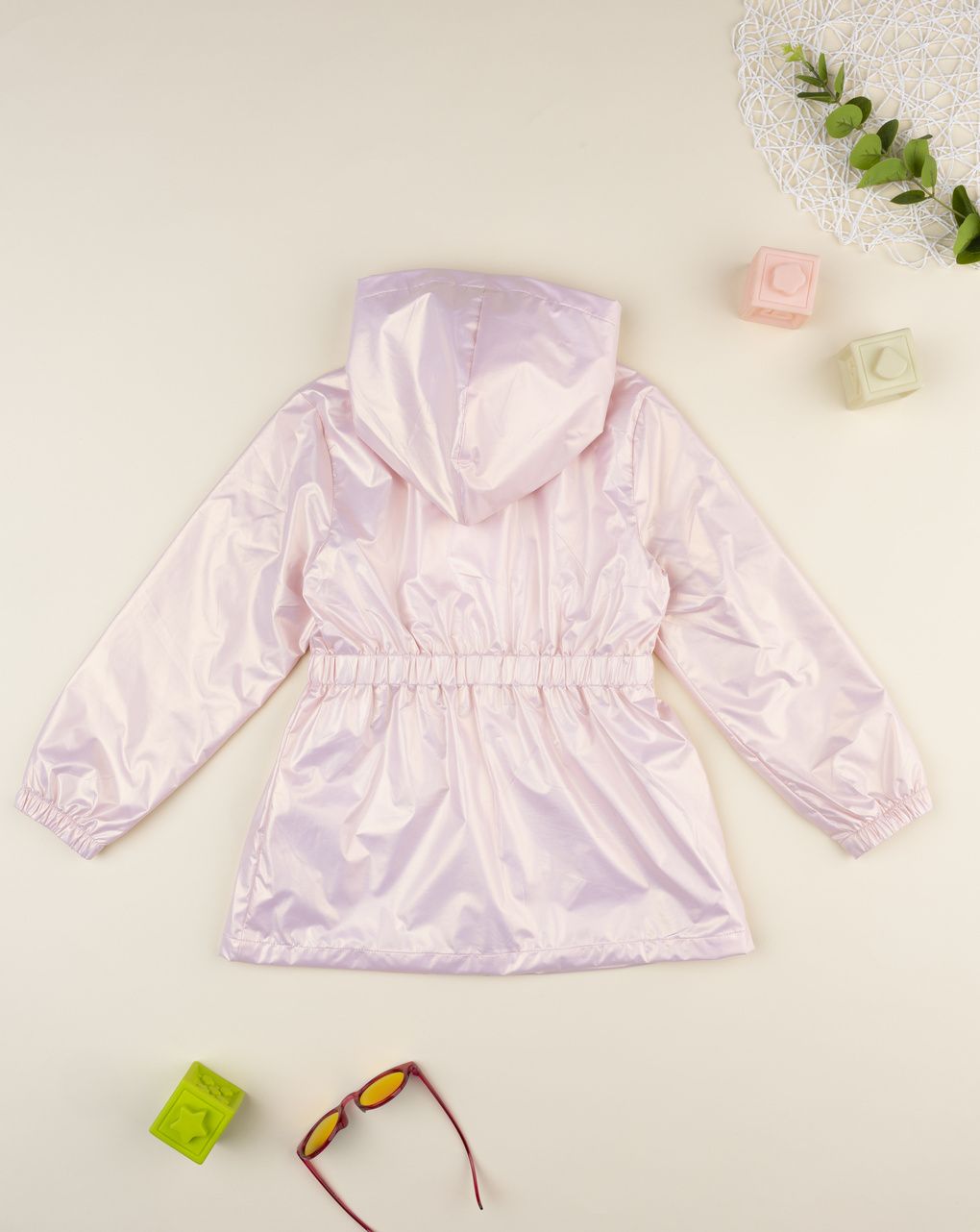 Giacca bambina rosa cangiante