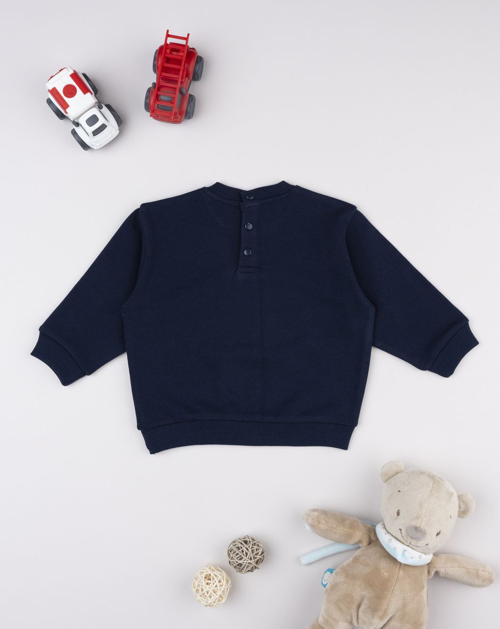 Felpa bimbo blu stampa "every day"