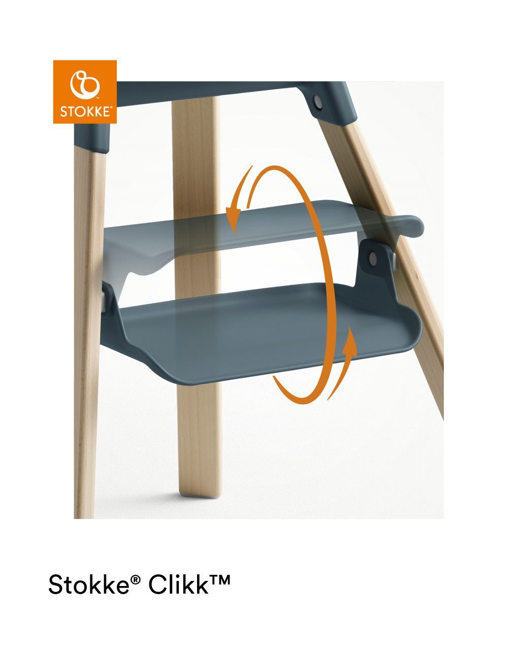 Stokke® clikk™ high chair - fjord blue