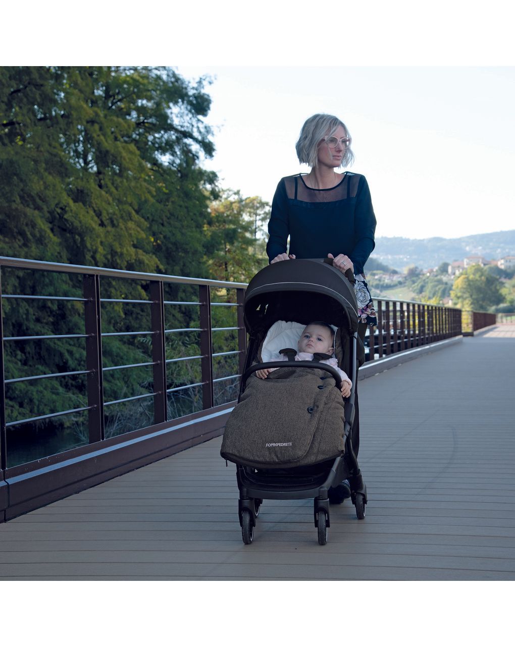 Sacco invernale termico per passeggino trendy melange graphite - foppapedretti